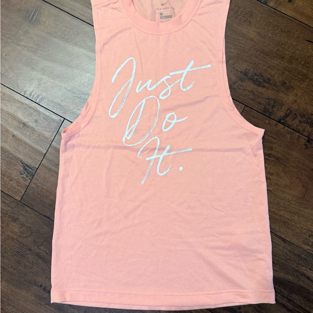 Nike Pink Tank Top with White Print